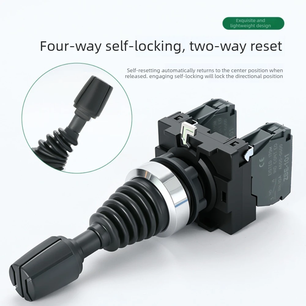 Cross command joystick switch bidirectional four-way self resetting self-locking position LA155-B5-PA22 opening 22mm