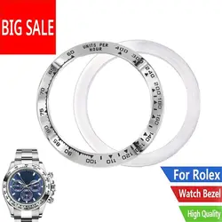 316L Steel Silver / Black Writing 38.6mm Watch Bezel For DAYTONA 116500 - 116520