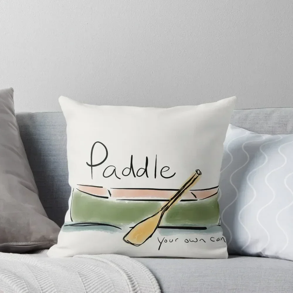 

Paddle Your Own Canoe Throw Pillow Marble Cushion Cover Pillows Aesthetic luxury decor Christmas Pillow Covers pillow