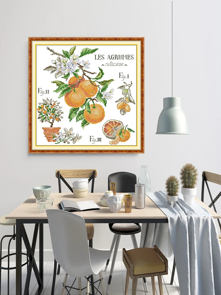 Cross Stitch Kit  Legend - Orange HD Pattern Counted Stamped Fabric Aida16/14CT Printed Fabric  DIY Embroidery Set Joy Sunday