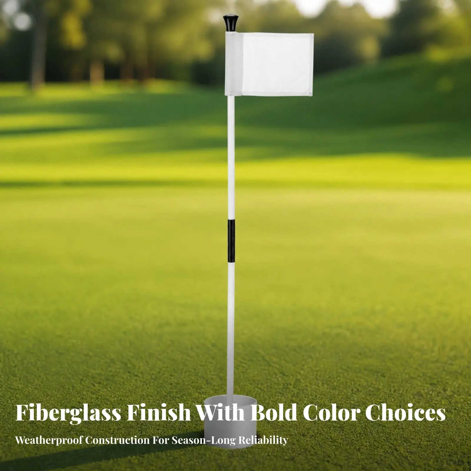 Golf Flagstick with Detachable Two Section Pole for Training Area Event Setup and Course Marking
