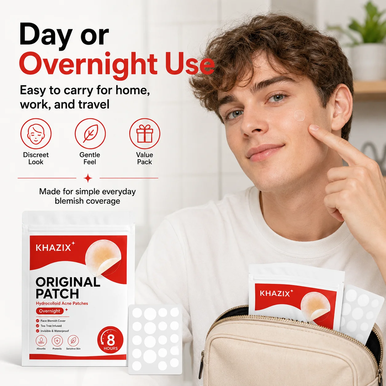 360pcs Clear Round Pimple Patches, Invisible Blemish Covers for Pimple Marks, Unisex Acne Spot Patches.
