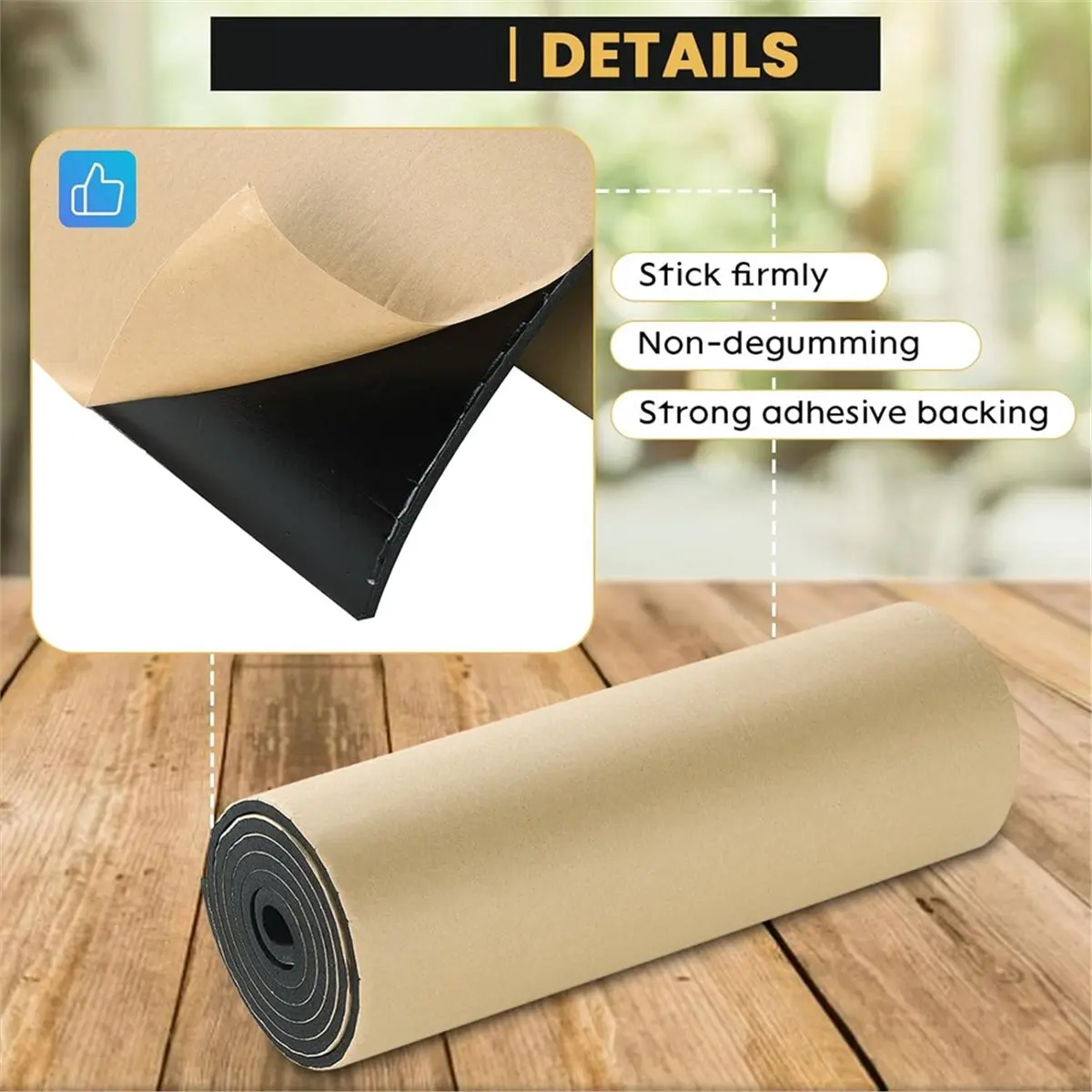 Budget-Friendly-Sponge Neoprene with Adhesive Foam Rubber Sheet, 1/4in T X 12in W X 59in L, for Weatherproofing,Gasket Seals, Cr