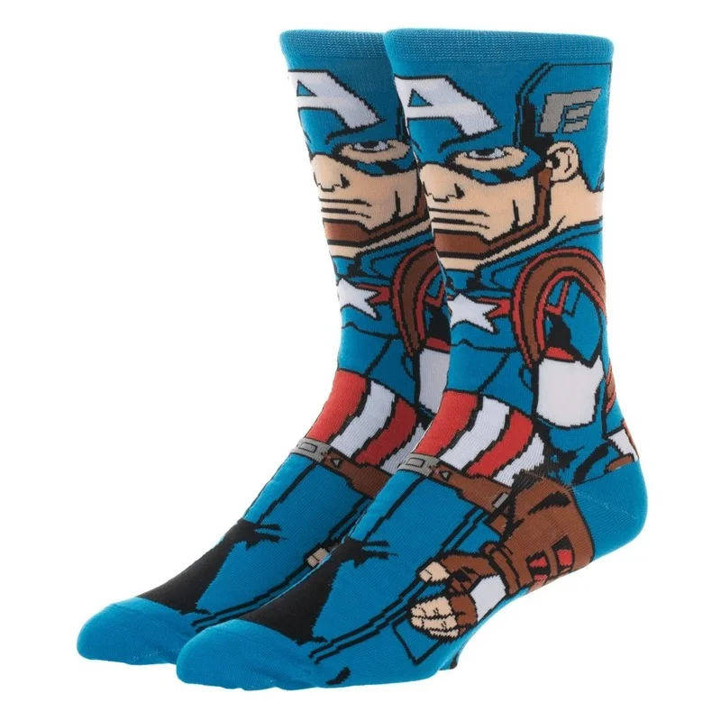 Disney Cartoon European e American Cartoon Avengers Anime Socks Groomsman Socks calzini in poliestere Iron Man Crew alta qualità