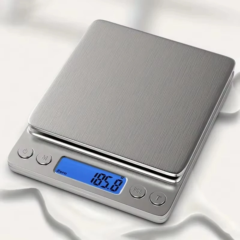 Digital Kitchen Scale 3000g/0.1g with 2 Trays Mini Jewelry Pocket Scale LCD Display for Home Food Scales