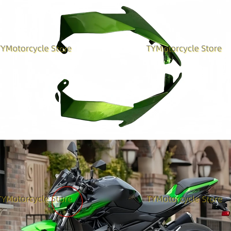 

Bright Green Motorcycle Side Nose Headlight Cover Trim Fairing Hydro Dipped Fit for KAWASAKI Z400 2018 2019 2020 2021 2022 2023