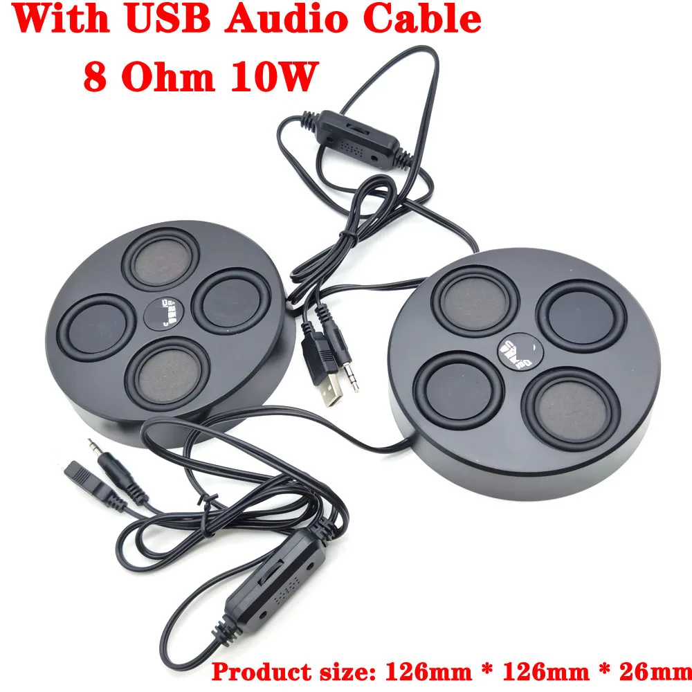 Adhesive Computer Speaker Sticky Computer Speaker Hang Monitor Large Volume Subwoofer USB Audio Desktop Integrated Cable Speaker