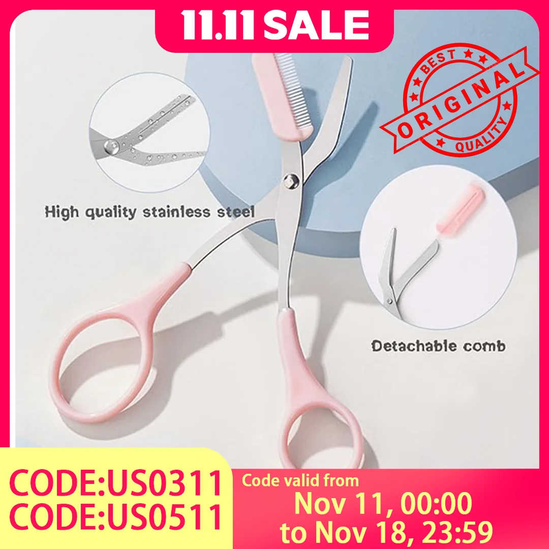  مقص حواجب دقيق - شفرات حادة للغاية للحواجب النظيفة والمحددة - مقابض سهلة الإمساك مثالية للمبتدئين #1