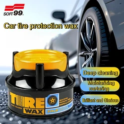 SOFT99 Tire Blackening Coating Wax - Hydrating Luster and Protection, Anti-Aging Tire Care Coating Polish Maintenance Clean