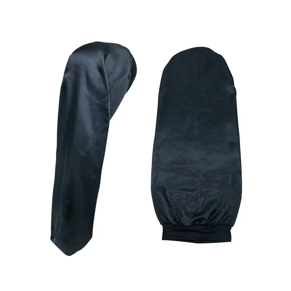 Satin Accessories Long Sleep Cap With Head Tie Band Hair Care Night Sleeping Hat Edge Wrap Head Wrap Scarf for Curly Braid Hair