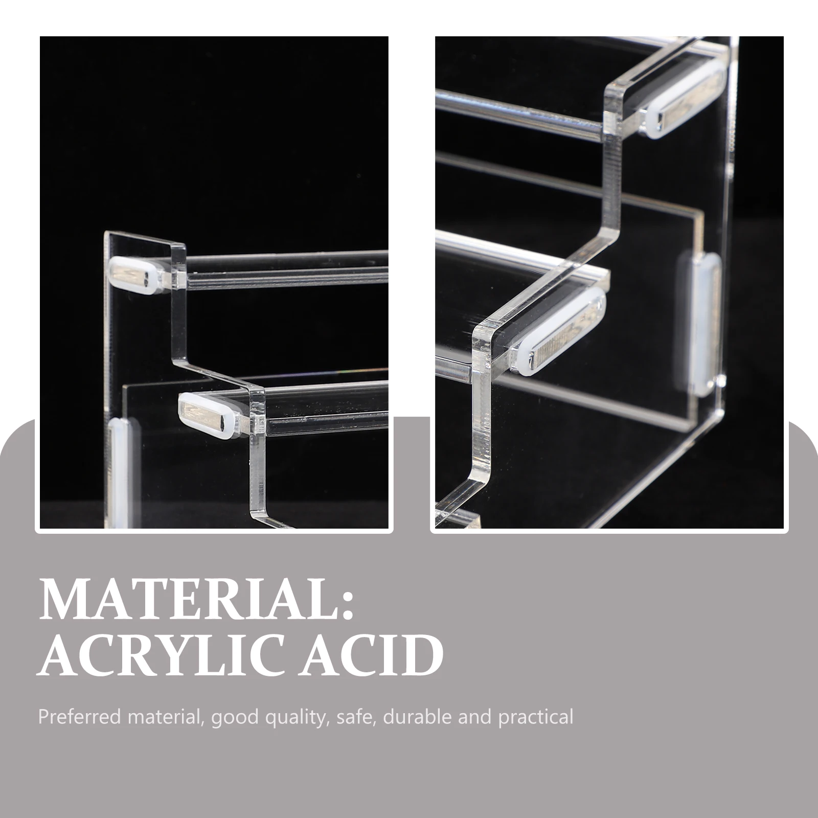 

Acrylic Jewelry Booth Clear Display Shelf Racks Desktop Multi-layer Storage Easel Stands Pedestal Travel Figure