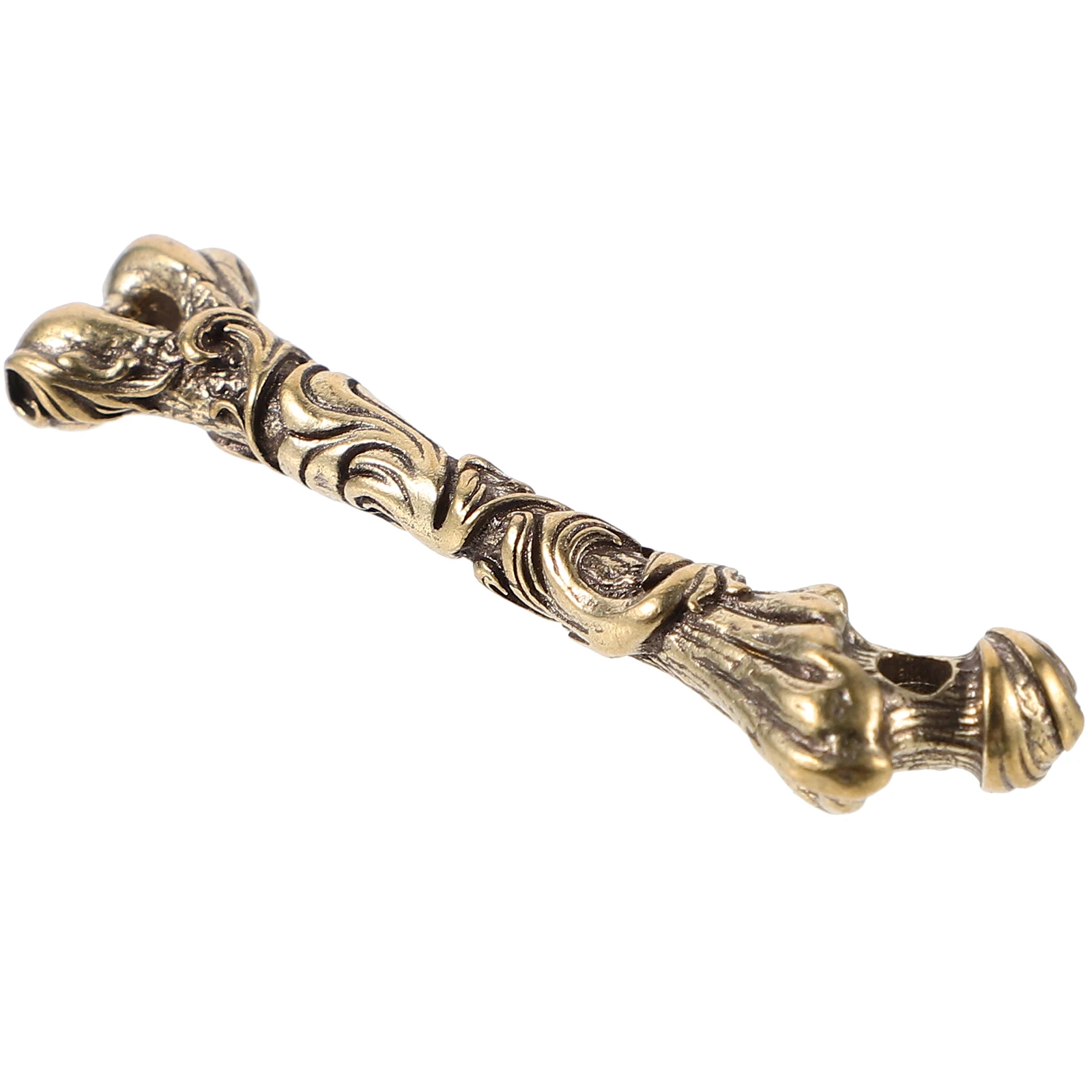 

Carved Bone Keychain Charm Brass Jewelry Pendant Small Keychain Decorative Accessory Retro Style