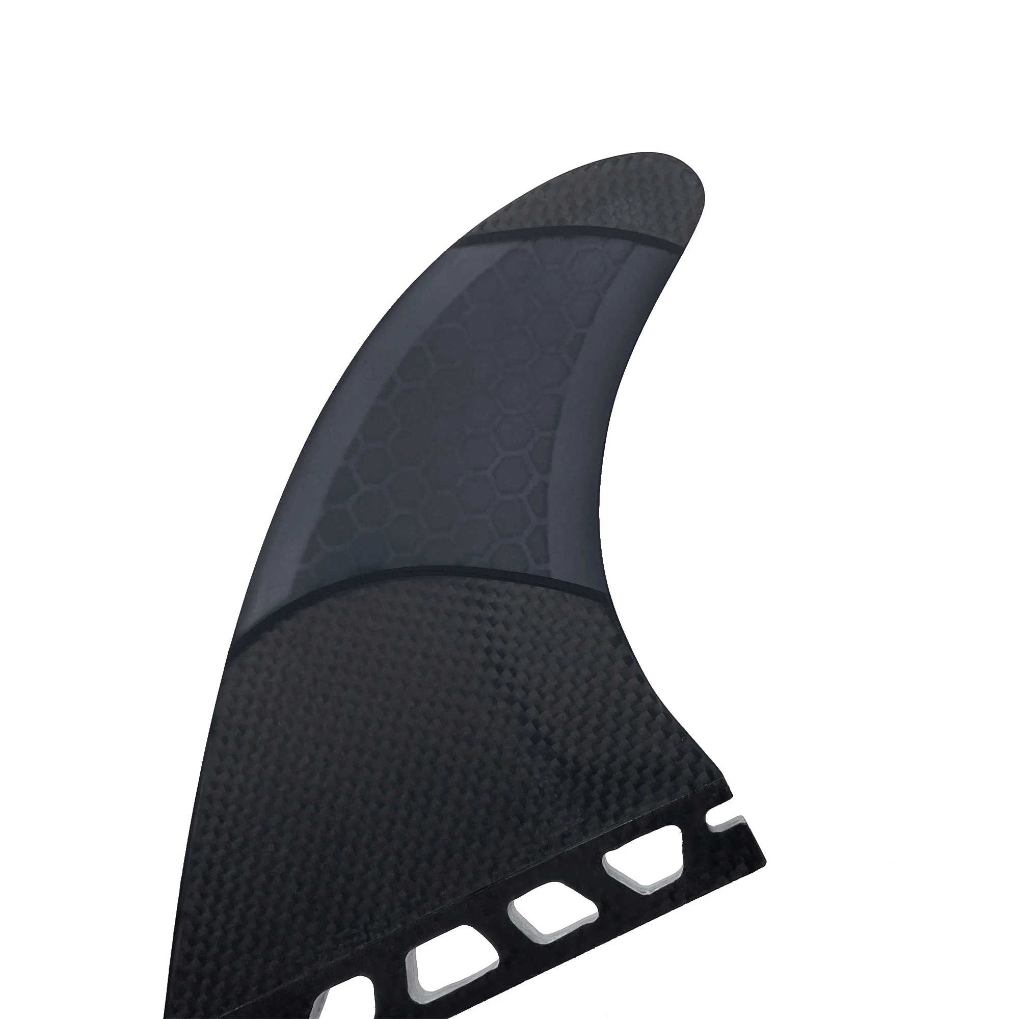 Single/Dual II Tab Surfing Fins - Tri Fins Set Honeycomb Fiberglass & Carbon S/M/L Size - Come with Fin Key Screws and Wax Comb