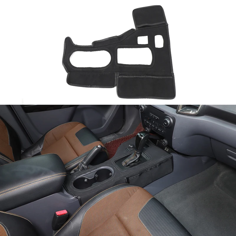 

For Ford Ranger car interior center console gear shift console side storage bag/protective cover car center console cover