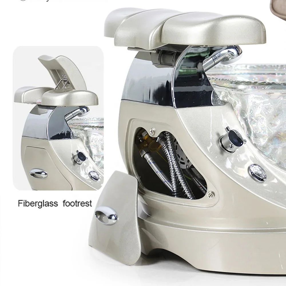 2024 Kangmei New Beauty Luxury Modern Whorlpool Plumbing Salon Foot Foot Spa Electric Massage Manicure Pedicure Chair