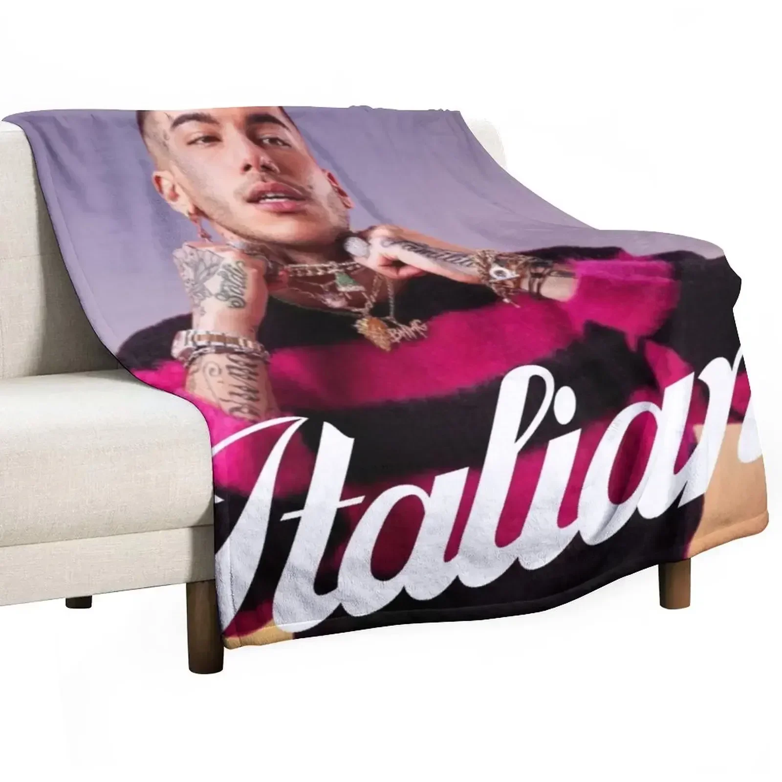 sfera ebbasta Throw Blanket Soft Comfort Blanket for Reading Watching TV