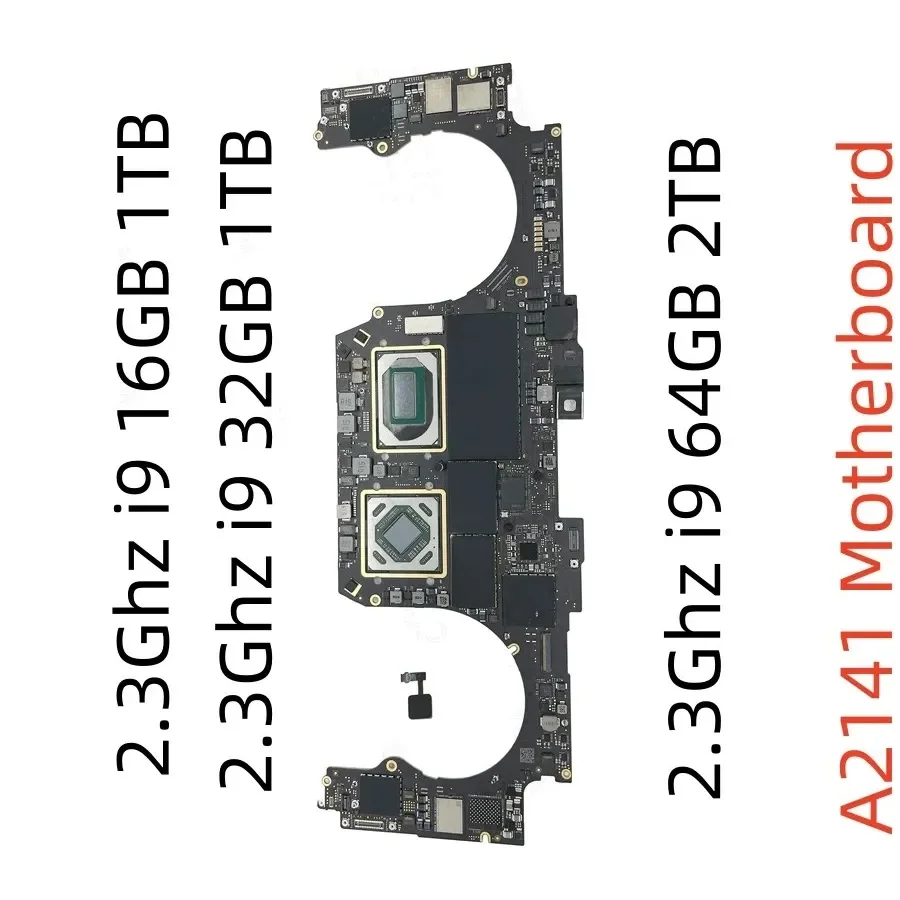 Placa-mãe original testada para laptop a2141, placa lógica para macbook pro 16 