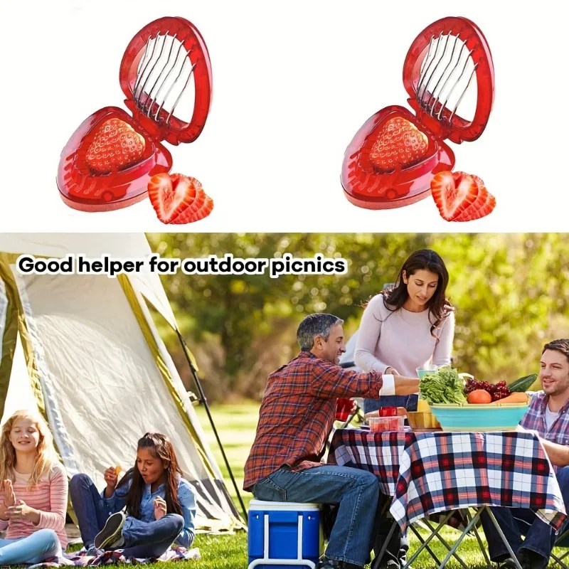 1PC Strawberry Huller Stem Remover And Strawberry Slicer Set Potatoes Tomato Corer Slicer Stainless Steel Kitchen BHL2120-FRO view 6
