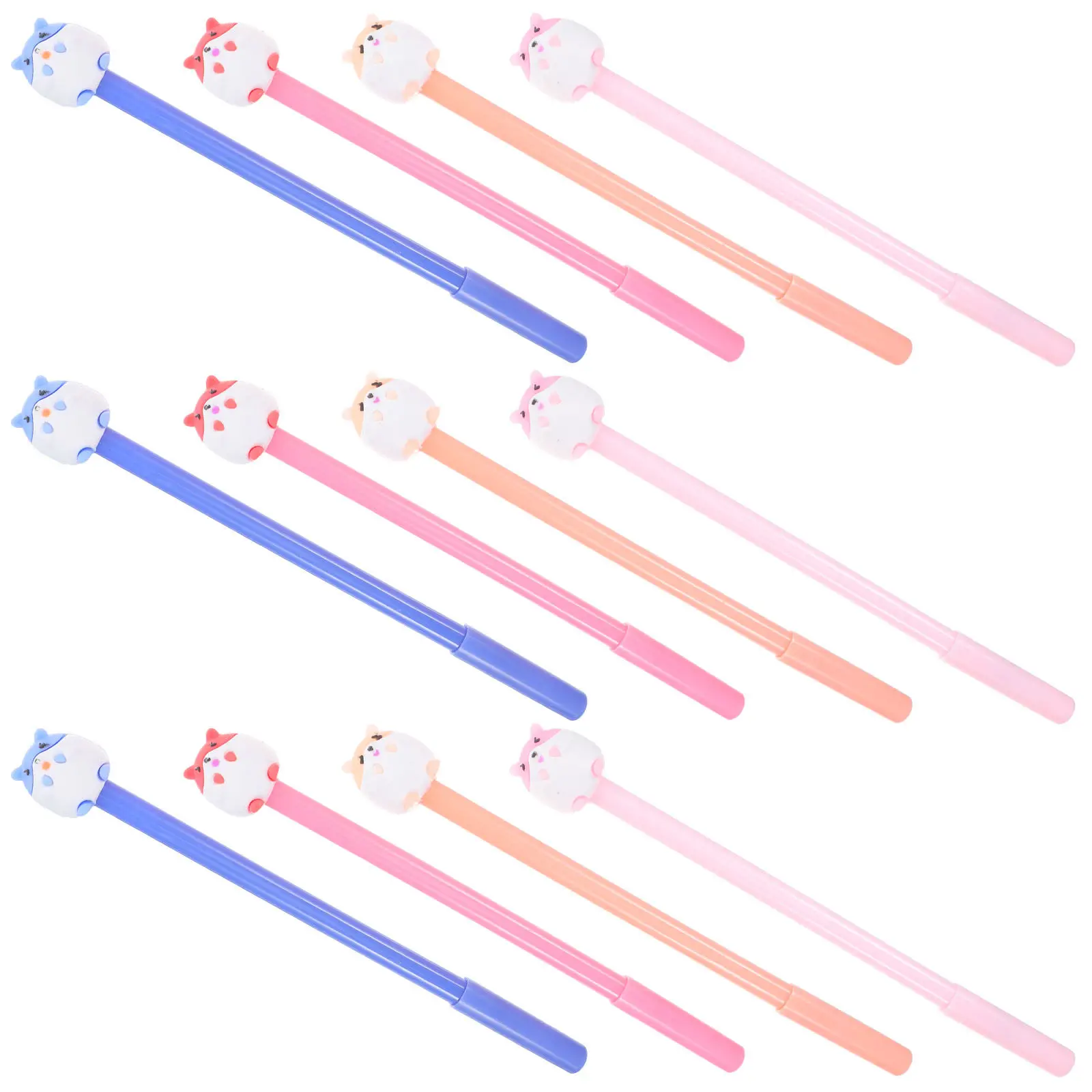 

12Pcs Hamster Gel Pens Creative Neutral Pens for Students Writing Smooth Ink Comfortable Office School Supplies Adorable