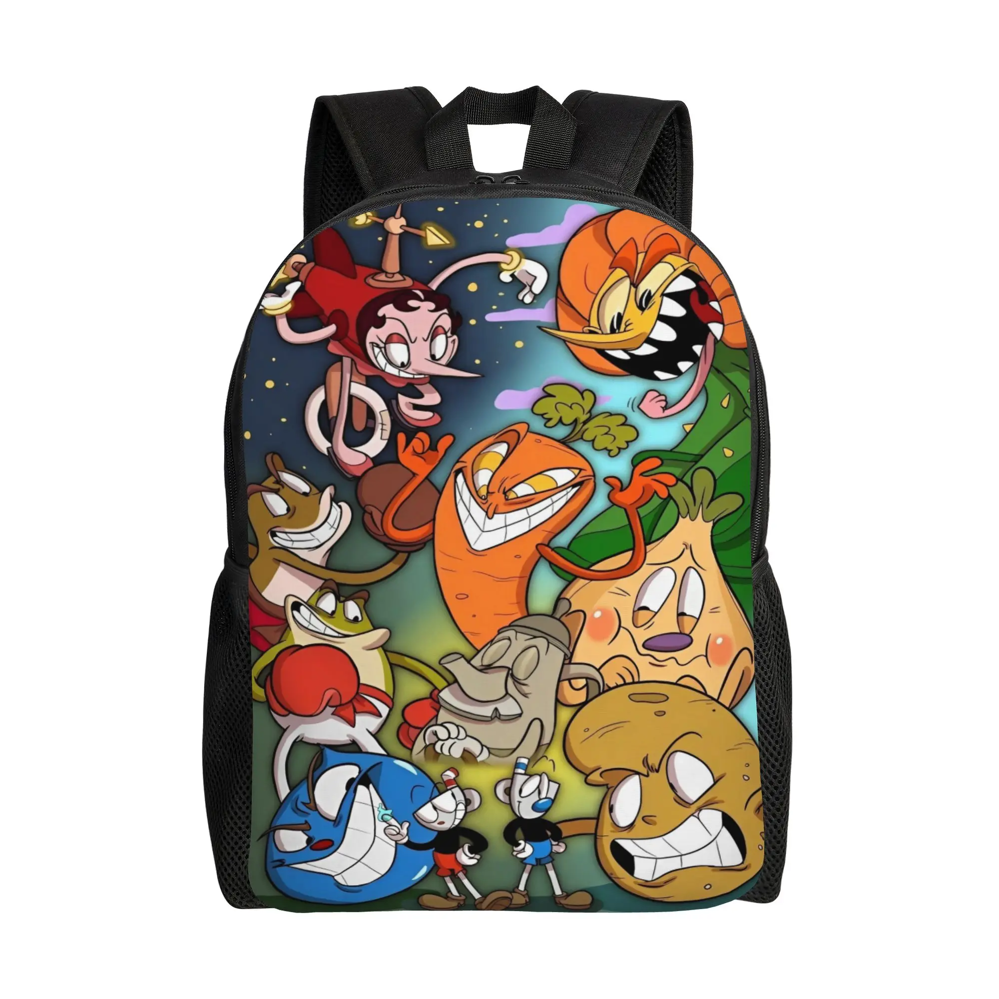 Cuphead cartoon Backpack Student Unisex  Soft Backpacks Polyester Fashion School Bags University High Quality Rucksack