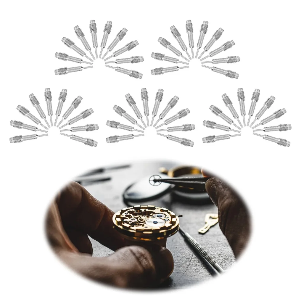 50pcs Professional Universal Replacement Watch Repair Tool Silver Watch Band Pins Watch Strap Link Pins Watch Band Removal