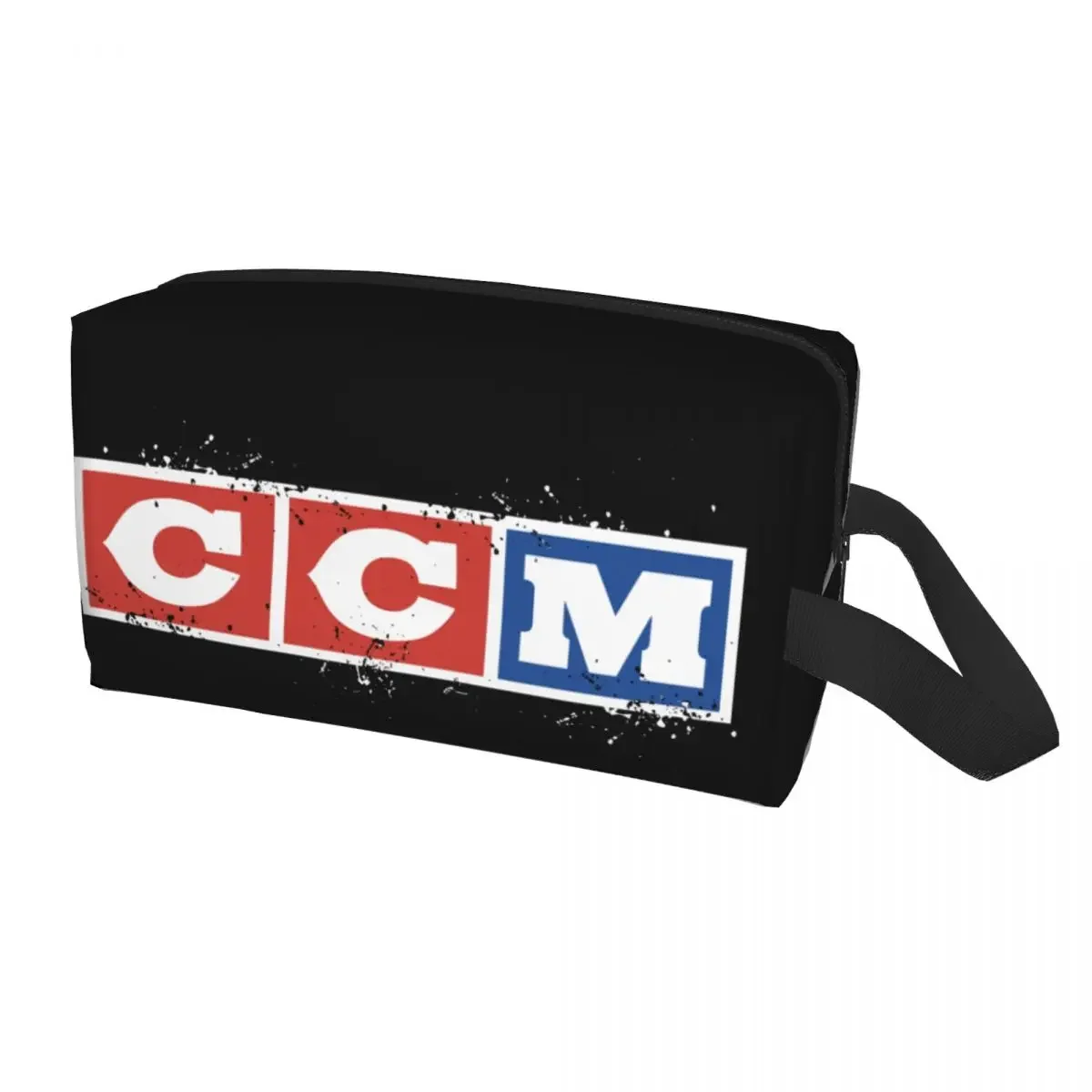 Custom CCM Canada Logo Hockey Travel Cosmetic Bag Women Makeup Toiletry Organizer Ladies Beauty Storage Dopp Kit