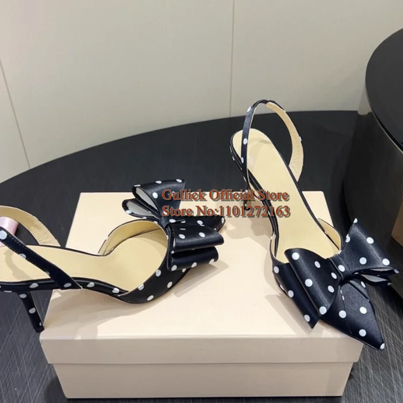 Newest Polka Dot Women Slingba - Slingback Heel Formal 评论和价格