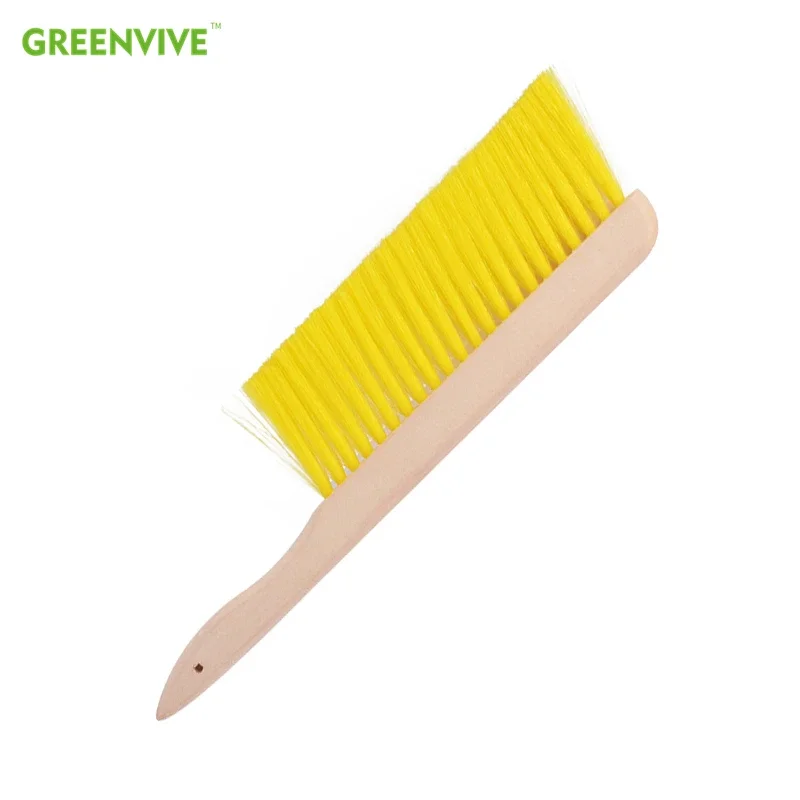 1PCS Beekeeping Tools Wood Honey Brush Wasp bee Sweep Yellow Nylon Hair Bee Brushes Soft Brush Beekeeping Equipment