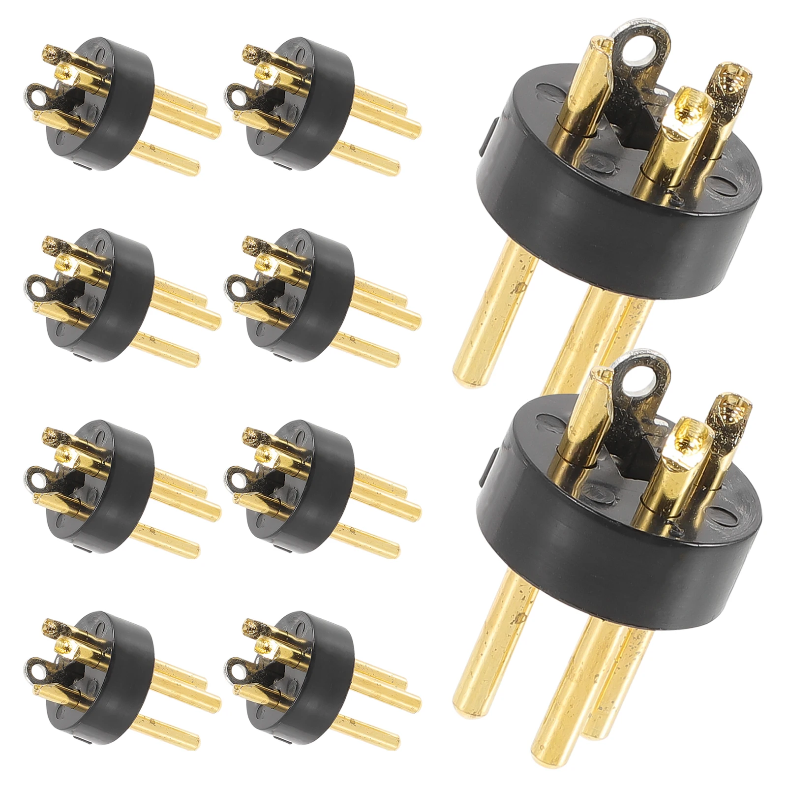 

10 Pcs XLR Accessories Microphone Connector Plug Adjustable Cable Abs Converter Three-core Connectors