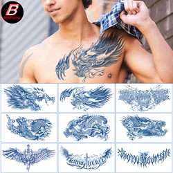 Semi-Permanent Herbal Tattoo Stickers Sexy Chest Wings Tattoo Long-lasting Waterproof Juice Ink Fake Tattoo Women Men Body Art
