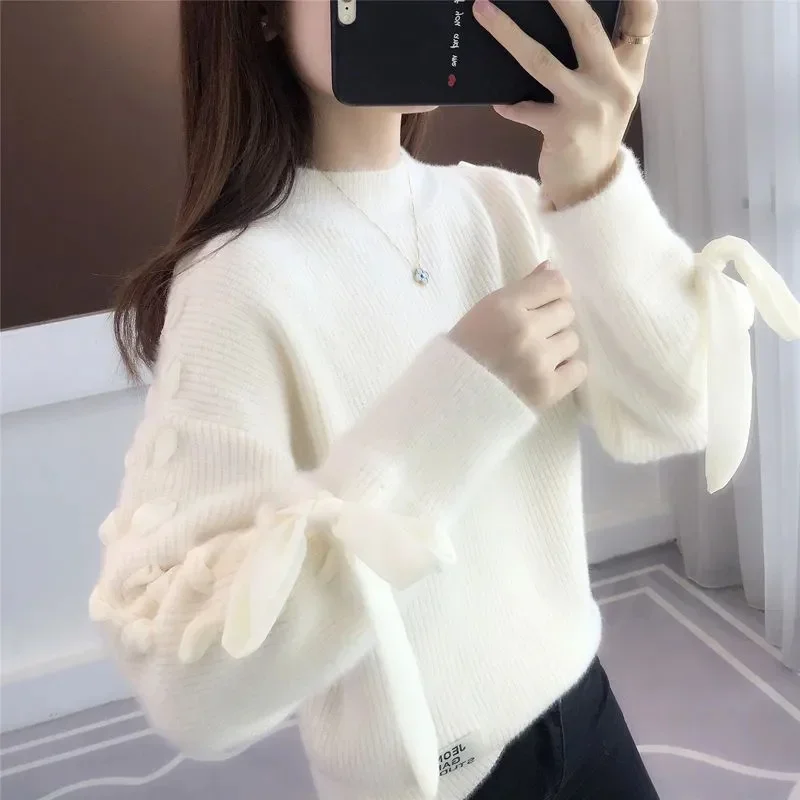 Women Sweaters Casual Loose Long Sleeve Female Jumper2024 New Turtleneck Sweater Autumn Winter Knitted Pullovers