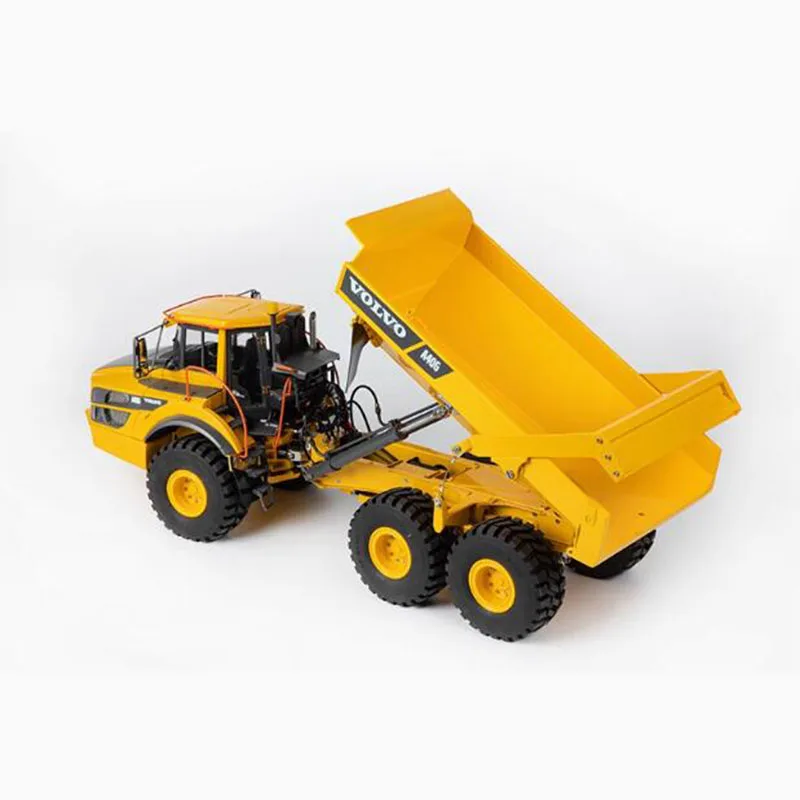 Double E A40G 1/16 RC Hydraulic Articulated Truck Metal Model with Sound and Light Sound System RTR Dump Truck Boy RC Car Toy