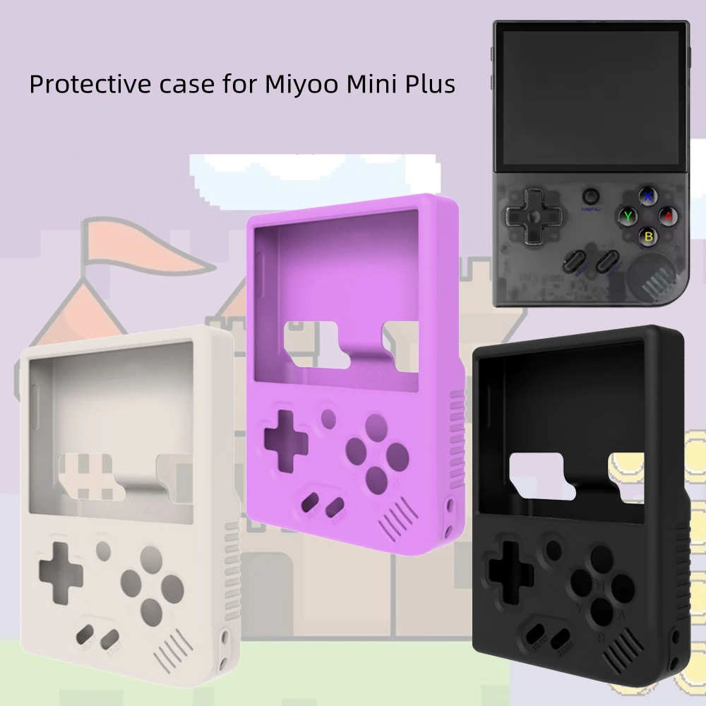 

For Miyoo Mini Plus Open Source Retro Gaming Console Silicone Protective Cover Carrying Case