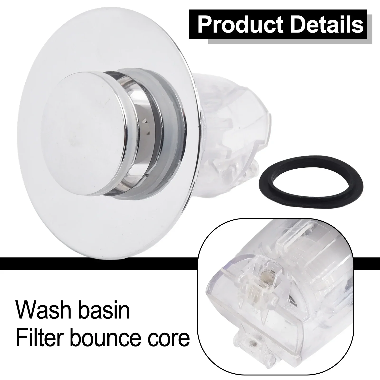 

Prevents Overflow And Pollution Effective Anti Infiltration Bathroom Plug Stoppers Wash Basin Core Bounce Drain Filter