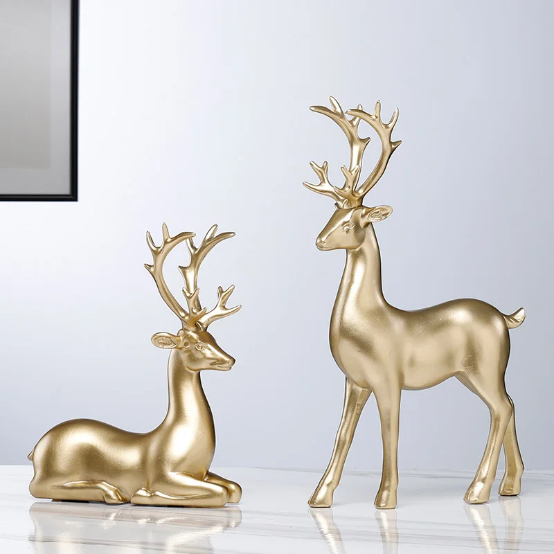 

Lucky Deer Ornament Home Decoration Creative Living Room TV Wine Cabinet