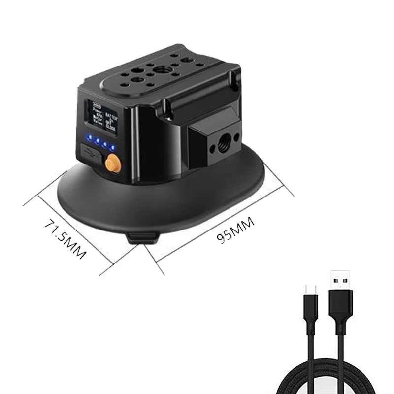 3-6 inch Sterke Elektrische Zuignap Autocamera Zuignap Schokabsorptie Sportcamera Vaste opnametool voor cameratelefoon
