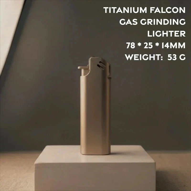 2026 Luxury Full Titanium Flame Gas Lighter Metal Matte Pocket Wheel Refillable Portable Compact & Durable Cigarette Men Gift