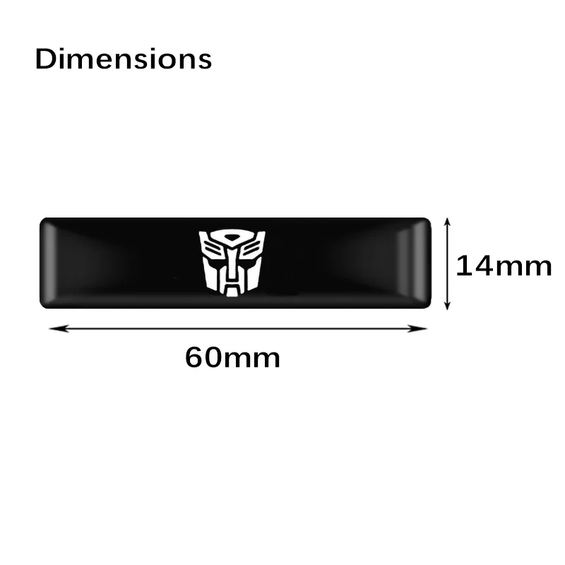 10pcs 3D Epoxy Resin Emblem Stickers Car Styling Transformers Badge Emblem Car Interior Decoration Decal Tools Auto Accessories