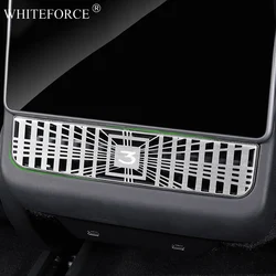 For Tesla Model 3 Highland 2024 Rear Air Vent Cover Center Console Armrest Box Back Conditioner Outlet Filter Grille Protector