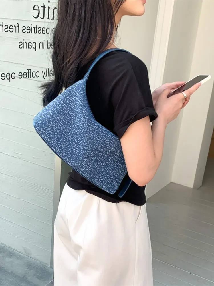 

Fashion Snowflake Shoulder Bags For Women 2025 New Summer Korean Vintage Small Square Bags Casual Simple Solid Trend Handbags