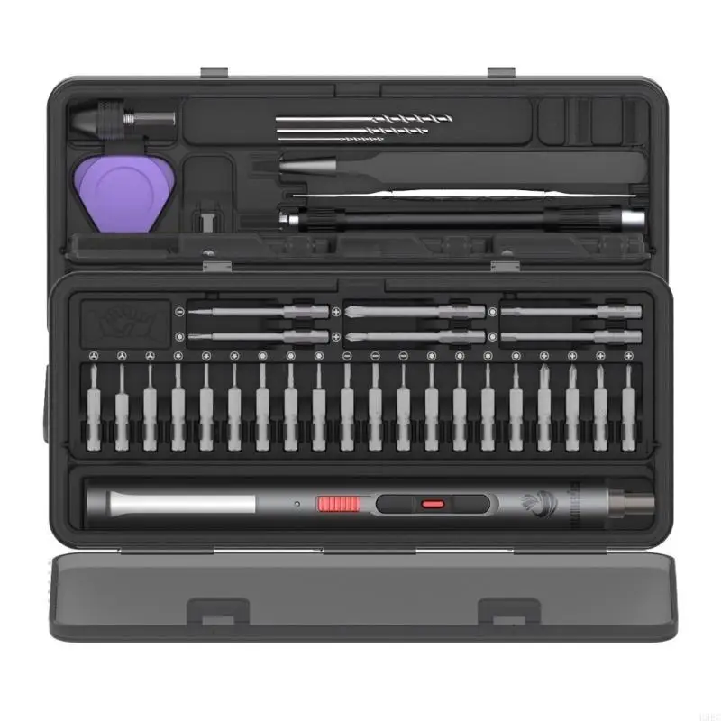 Chave broca elétrica portátil H9EC Conjunto fenda com luz para reparos domésticos