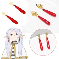 Anime Frieren: Voorbij Het Einde Van De Reis Rode Oorbellen Frieren Bij De Begrafenis Frieren Oorknopjes Hanger Frieren Elf Cosplay Cadeau