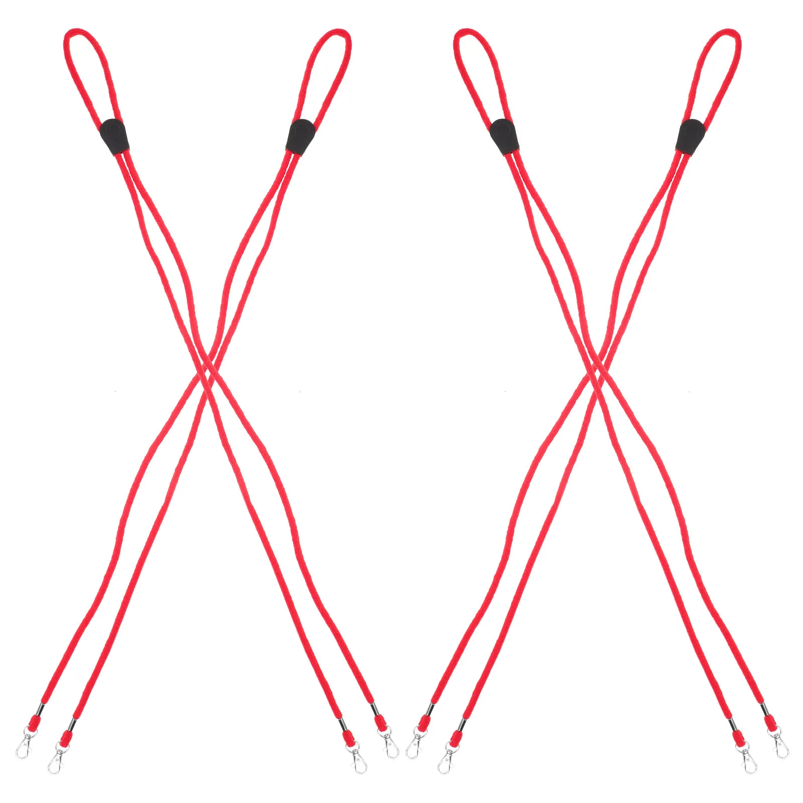 

4Pcs Kids Ski Glove Leashes Adjustable Neck Lanyard Anti-Lost Clips Snowboarding Winter Outdoor Sports Safety Strap Red