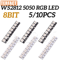 Led strip 8Bit Channel WS2812 5050 RGB 8 LED Light Built-In Full Color-Driven Development Board Strip Driver Board