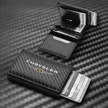 Anti Thief Rfid Credit Card Carbon Fiber Leather PU Men Wallet Gifts For Chrysler 300c 300 Pacifica 200 Sebring Car Accessories