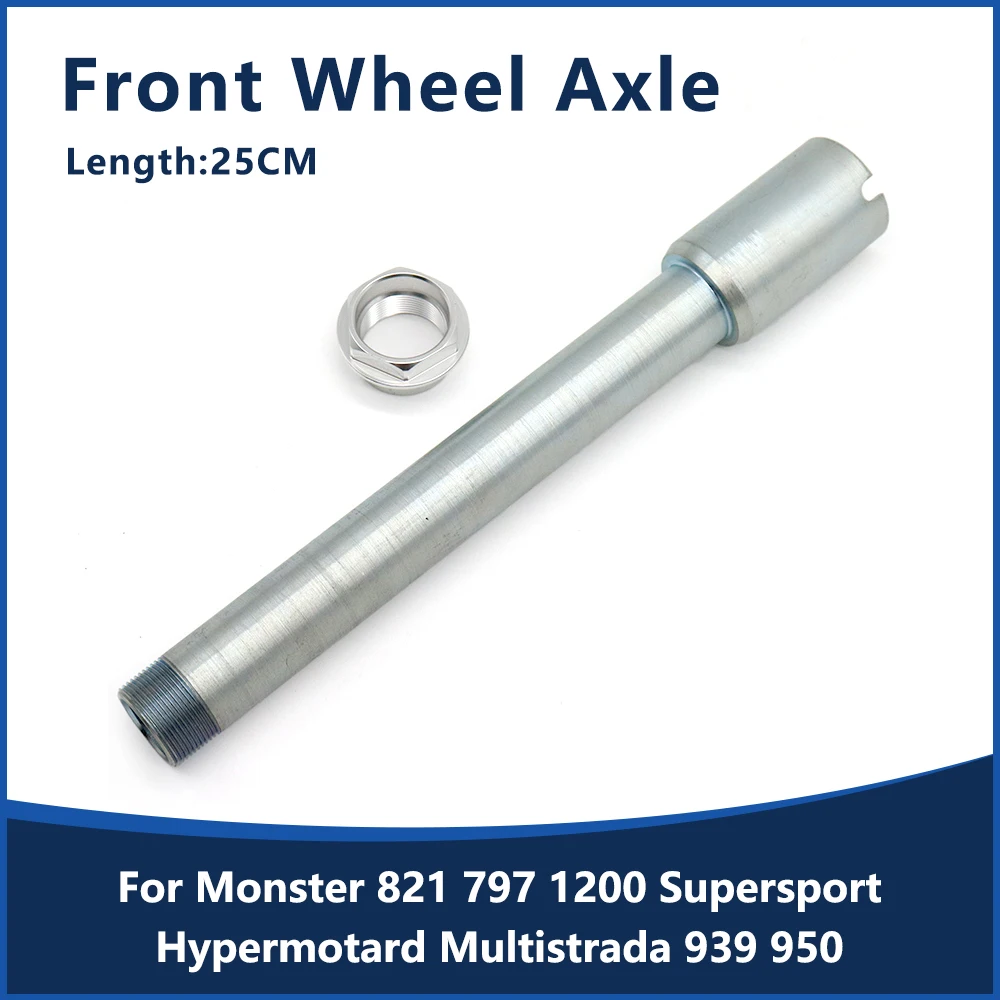

For Ducati Monster 821 797 1200 Supersport Hypermotard Multistrada 939 950 Motorcycle Front Wheel Axle Pivot Bolt Holder 25CM