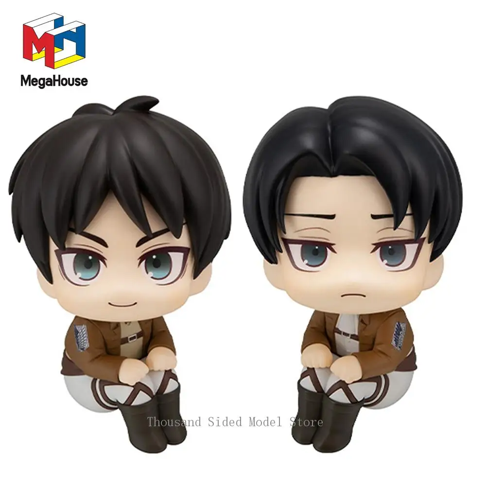 

Оригинальный MegaHouse Look up Attack on Titan Rivaille Ackerman Eren Jaeger, аниме-фигурка, Q-версия, Коллекционная модель 11 см