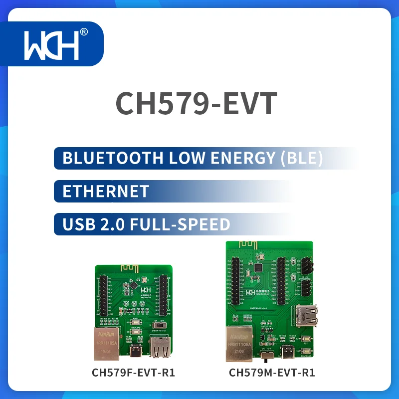 Placa de evaluación CH579, Bluetooth, baja energía (BLE), Ethernet, USB 2,0, velocidad completa, 2 uds./lote