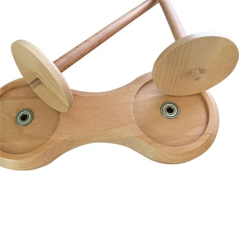 *WSFS Double Wooden Yarn Skein Holder for Crocheting, Yarn Holder for Knitting Yarn Spindle Dispenser Crocheting Tool