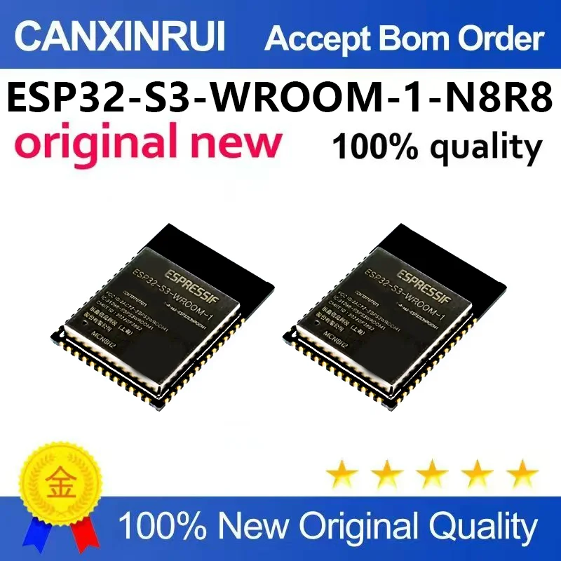 （5pcs-100pcs）ESP32-S3-WROOM-1 N8R2/R8 Dual Core WiFi&Bluetooth MCU Module IoT Wireless Module